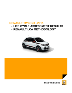 Life cycle analysis of Twingo