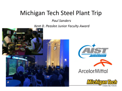 Michigan Tech Steel Plant Trip Presentation
