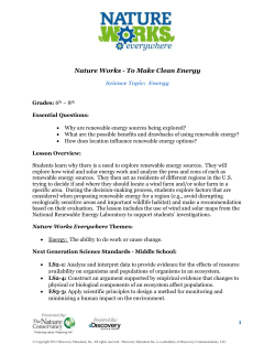 To Make Clean Energy - Nature Works Everywhere