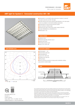AMF light for System A - Concealed construction AW