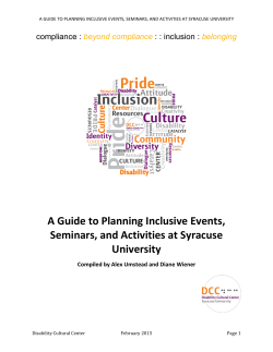 in A Guide to Planning Inclusive Events, Seminars, and Activities