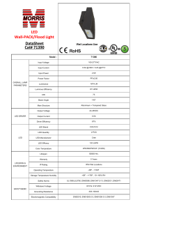 LED Wall-PACK/Flood Light DataSheet Cat# 71390