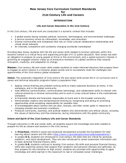 New Jersey Core Curriculum Content Standards for 21st