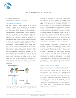 chiral ingredients in cosmetics