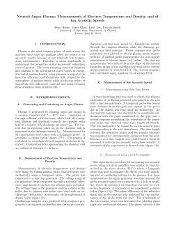 Neutral Argon Plasma - University of San Diego Home Pages