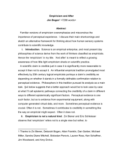 Empiricism and After