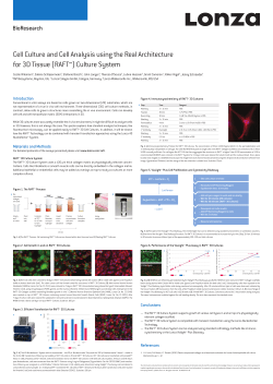 Cell Culture and Cell Analysis using the Real Architecture