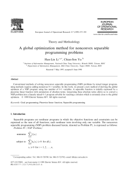 A global optimization method for nonconvex separable