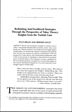 Rethinking Anti-Neoliberal Strategies Through the Perspective of