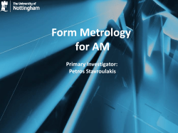 Form Metrology for AM