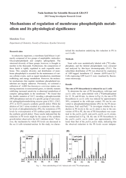 Mechanisms of regulation of membrane phospholipids metab