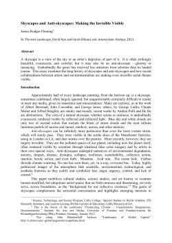 Fleming, Skyscapes and Anti-skyscapes