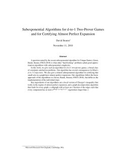 Subexponential Algorithms for d-to-1 Two-Prover