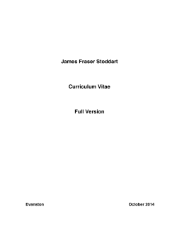 James Fraser Stoddart Curriculum Vitae Full Version