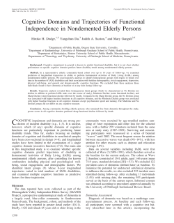 Cognitive Domains and Trajectories of Functional