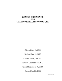 Oxford Zoning Ordinance