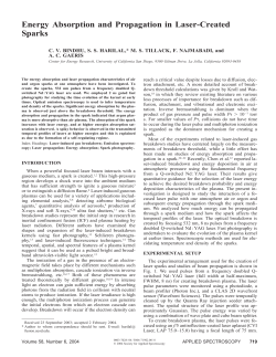 Energy Absorption and Propagation in Laser
