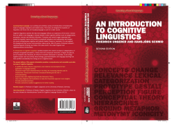 an intr oduction to cognitive linguistics - M