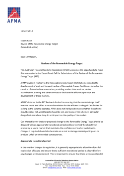 Review of the Renewable Energy Target