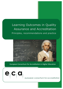 Learning Outcomes in Quality Assurance and Accreditation