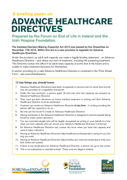 advance healthcare directives