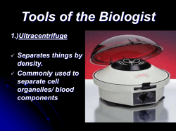 Tools of the Biologist