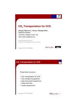 CO 2 transportation for CCS