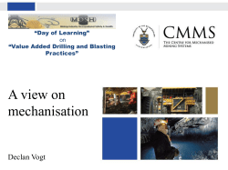 A View on mechanisation