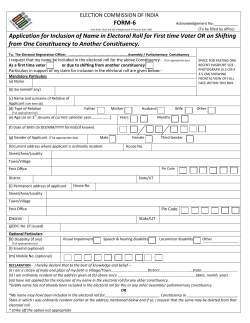 Form 6 - Chief Electoral Officer, Delhi