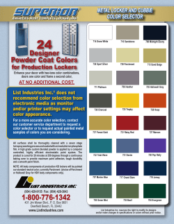 List Industries Locker Color Chart