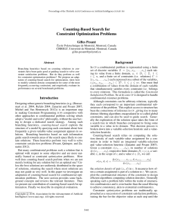 Counting-Based Search for Constraint Optimization Problems