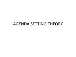 agenda setting theory - one legged bird productions