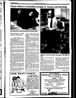 Priest reflects on bioethics in light of science and theology il J