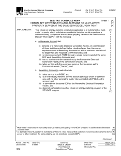 ELECTRIC SCHEDULE NEMV Sheet 1 (N) VIRTUAL NET