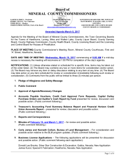Agenda - Mineral County
