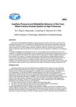 0606 Capillary Pressure and Wettability Behavior of the Coal