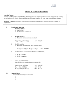 NAME period ENTHALPY AND HEATING CURVES Learning Target