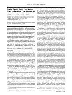 Storing Syngas Lowers the Carbon Price for