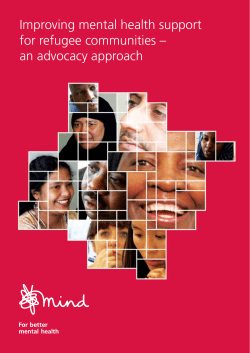 Improving mental health support for refugee communities