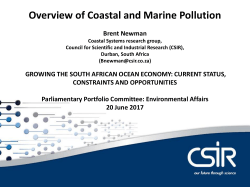Sources of Coastal and Marine Pollution? Dredging entrance to