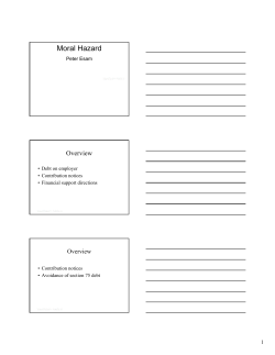 Moral Hazard