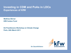 CDM Programmes of Activities