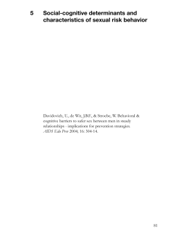 5 Social-cognitive determinants and characteristics of sexual risk