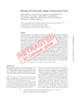 Silencing of B Cell Receptor Signals in Human Naive B