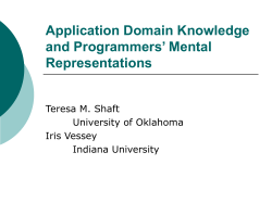 Application Domain Knowledge and Programmers` Mental