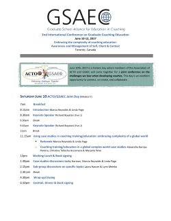 2nd International Conference on Graduate Coaching