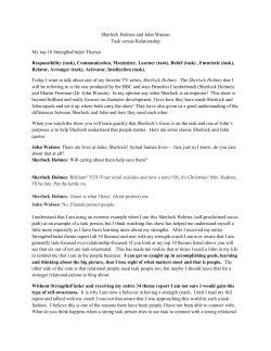 Sherlock Holmes and John Watson Task versus