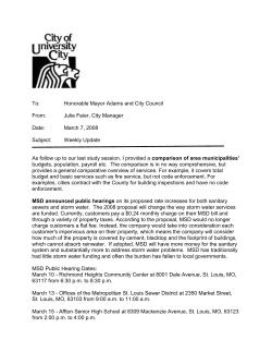 To: Honorable Mayor Adams and City Council From: Julie Feier, City