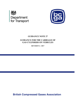 guidance note 27 guidance for the carriage of gas cylinders on