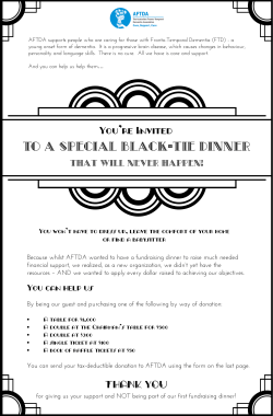 Black Tie Event Invitation - The Australian Frontotemporal Dementia